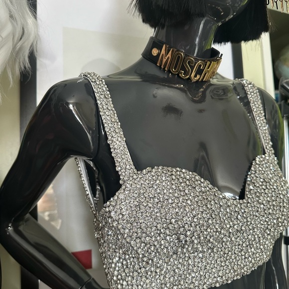 Moschino x H&M Rhinestones Covered Bustier Top - Picture 5 of 13